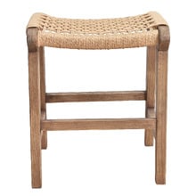 Margarid Recycled Oak Wood Ottoman Stool